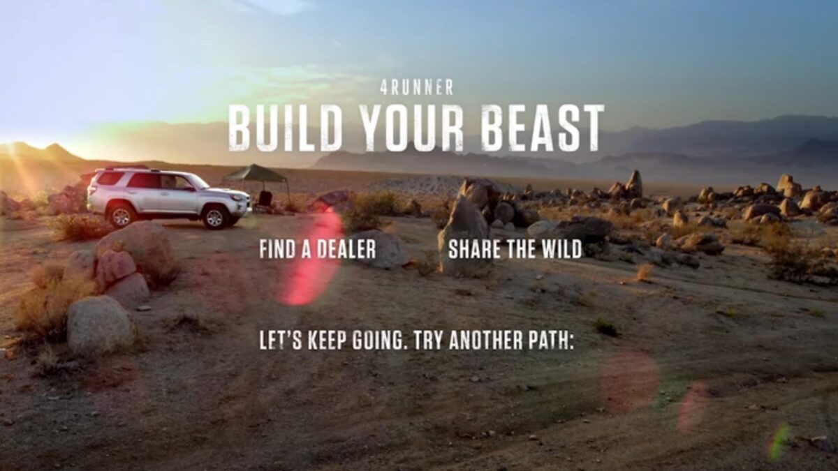 Toyota 4Runner Interactive Web Video Demo